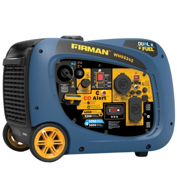 Firman WH03242 Dual Fuel Gas Propane Inverter Generator 3200W/4000W 30 Amp Low THD Parallel Ready with Electric Start Manufacturer RFB